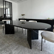 Audrey Black Marquina Marble Dining Table