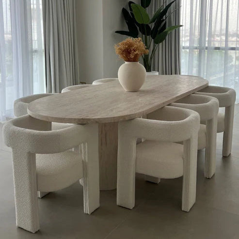 Nikita Travertine Dining Table