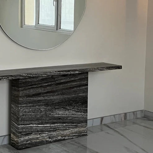 Penelope Travertine Console Table