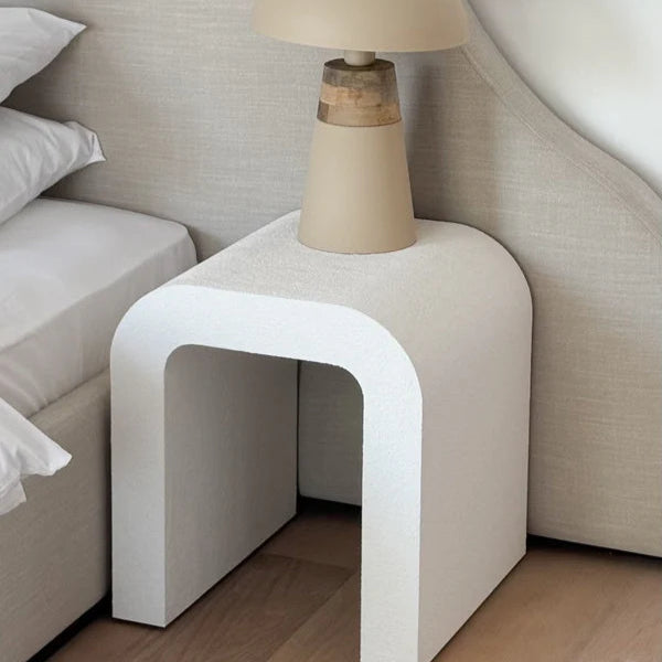 Vivienne Textured Paint Curve Side Table