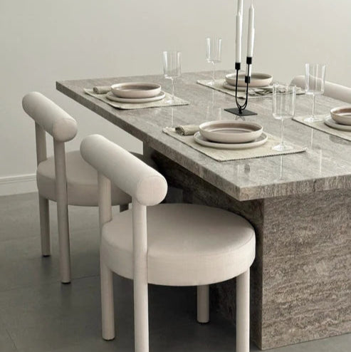 Penelope Travertine Dining Table