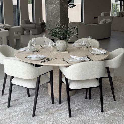 Lyla Travertine Dining Table