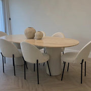 Raya Travertine Dining Table