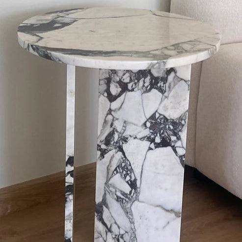Hailey Calacatta Viola Marble Side Table