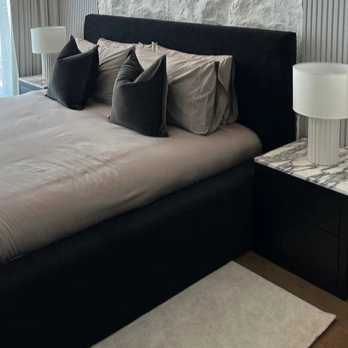 Noir Bouclé Bed