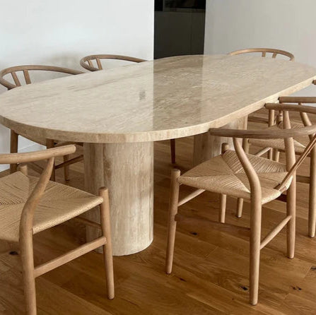 Mataoe Travertine Dining Table