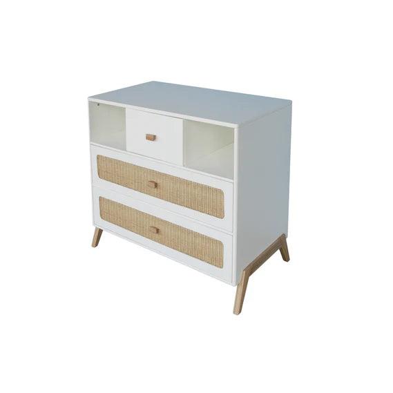 Marelia Chest Of Drawer Rattan - Neige - PRE ORDER