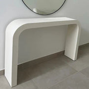 Vivienne Textured Paint Curve Console Table