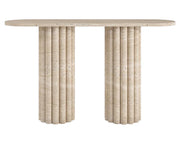 Lorenzo Hand Crafted Organic Travertine Console Table