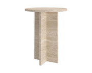 Hera Hand Crafted Organic Travertine Side Table